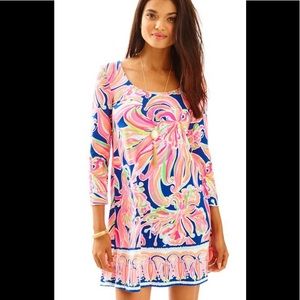 Lilly Pulitzer Emma Swing Dress Banana Flambé - L